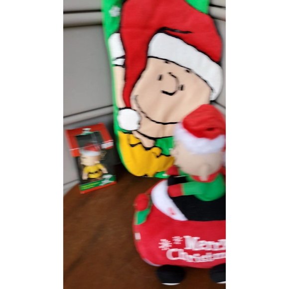 Bundle Peanuts Christmas Motor Car, Bobblehead, Stocking, Clip on Sears CVS 2012 - Picture 2 of 16